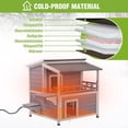 thumbnail image 5 of Aivituvin 2 Story Heated Cat House for Outside Outdoor Cat House Insulated Weatherproof Feral Cat Shelter with Heated Pad, Insulated All-Round Thermal Liner, Chewproof Cable for 1-4 Cats in Winter, 5 of 10