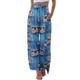 thumbnail image 2 of Blue Women's Casual Pants, Womens Daily Elastic Waist Pockets Straight Printed Color Casual Pants Loose Long Trousers,Women's Casual Pants S, 2 of 9