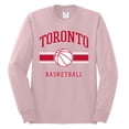 thumbnail image 2 of Wild Bobby City of Toronto Basketball Fantasy Fan Sports Mens Long Sleeve Shirt, Light Pink, X-Large, 2 of 5
