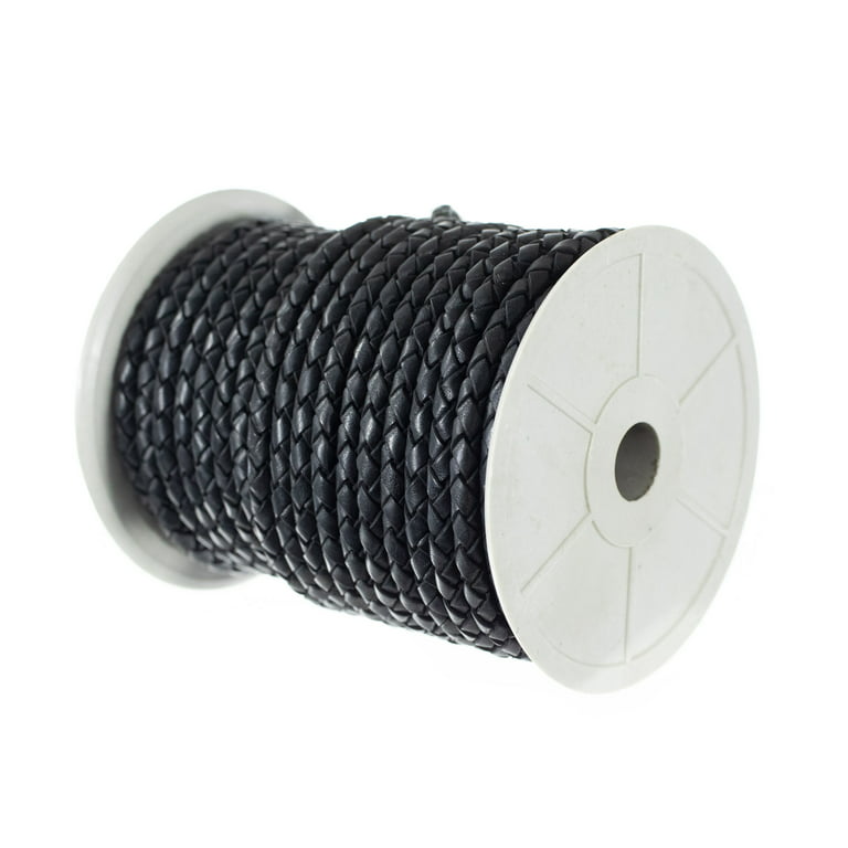 Black Braided Leather Cord round Jewelry Cord for Jewelry DIY