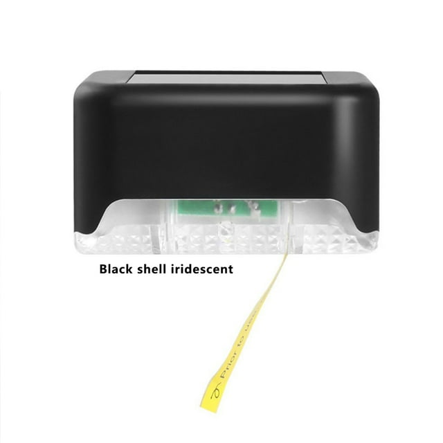 1/4/8/16 Uds LED lámpara Solar camino escalera exterior impermeable luz de pared jardín paisaje paso cubierta luces balcón valla luces solares Jardín y Patio LED de color de carcasa negra Advancent HA005403-01B