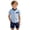 Blue, variant on Baby Boy Outfits Letter Print Mock Neck Short Sleeve Button Shirt Top And Shorts 2 Piece Outdoor Wear Boys' Clothing Sets
