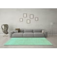 thumbnail image 3 of Ahgly Company Indoor Square Solid Light Blue Modern Area Rugs, 7' Square, 3 of 4