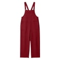 thumbnail image 7 of Jumpsuits for Women Oversized Spaghetti Strap Bohos Wide Leg Overalls Womens Summer Casual Solid Loose Fits Lightweight Comfy Rompers with Pockets, 7 of 7