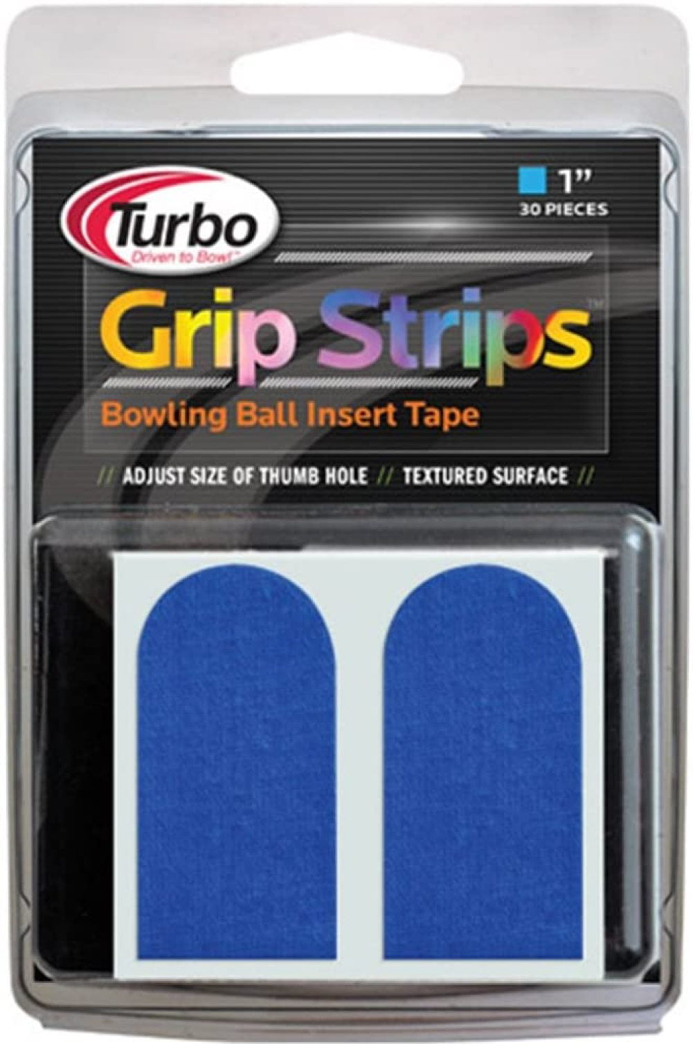 Turbo Driven to Bowl Logo Tape Pre-Cut 1" Blue Finger Tape 30 pcs 