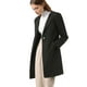 thumbnail image 3 of Abrigo Largo Allegra K de Invierno de Negocios Minimalista Sin Cuello Negro S, 3 of 7