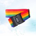 thumbnail image 3 of 2PCS 2M Adjustable Luggage Straps Safety Suitcase Belts Travel Bag Accessories with Combination Lock (Colorful), 3 of 9