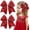 Red, variant on 2 count Glitter Hair Bow Clips for Girls (Red) | Sparkly Hair Accessories for Cheerleading, School, Birthday Party, Dance and Daily Wear, Cute Hair Barrettes for