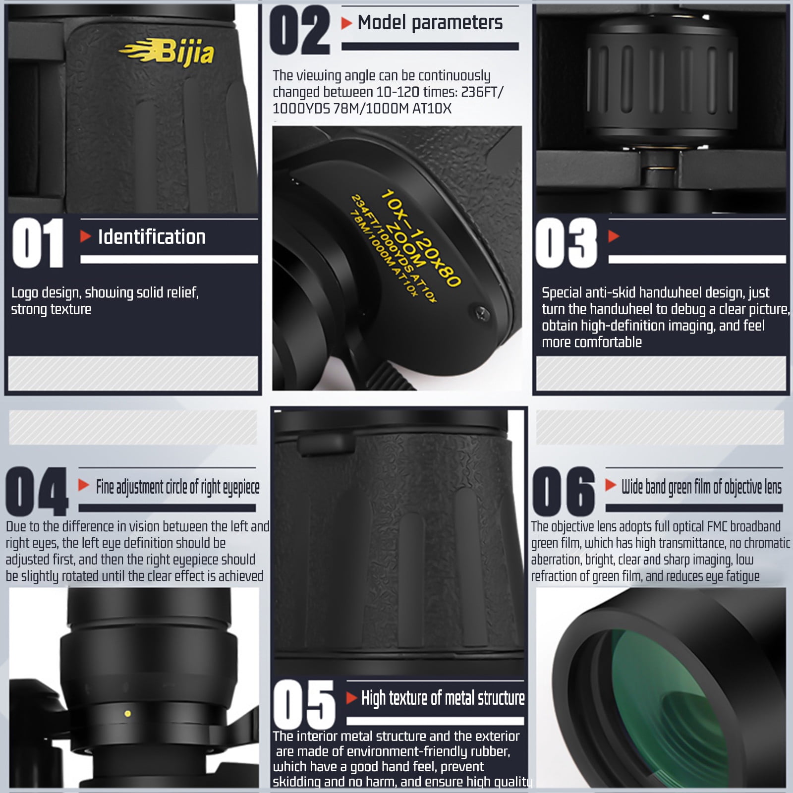 10-120x80 High Powered Binoculars for Adults,Compact Binoculars Telescope with Low Light Vision for Bird Watching Travel Stargazing Concerts Camping -BAK4 Prism FMC Lens with Phone Adapter,Waterproof