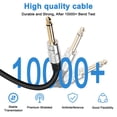 thumbnail image 2 of Cable XMSJSIY 6,35 mm 1/4 TRS estéreo hembra a doble 6,35 mm 1/4 TS mono macho, 2 of 7
