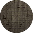 thumbnail image 1 of Ahgly Company Indoor Round Abstract Brown Modern Area Rugs, 6' Round, 1 of 4