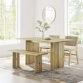 thumbnail image 6 of Modway Amistad 60" Modern Wood Dining Table and Bench Set in Oak, 6 of 6