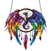 LAMIRO Dream Catchers for Bedroom Decor,Dragon Dream Catcher Wall Decor Hanging Ornament for Living Room Dorm Decor Birthday Gifts-Thickness 0.08 inch