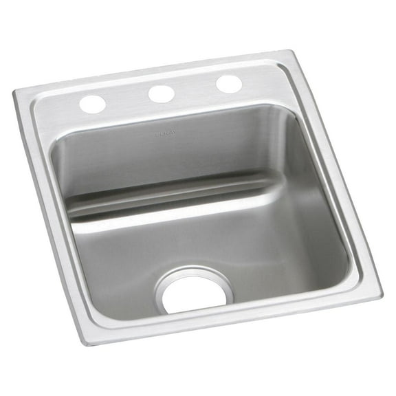 Elkay Lustertone Classic Stainless Steel 17" x 20" x 5-1/2", 0-Hole Single Bowl Drop-in ADA Sink