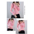 thumbnail image 4 of Women Thermal Underwear Velvet V Neck Lady Basic Top Cold Weather Soft Comfortable Baselayer Dressing Breathable Sleepwear Red, 4 of 7