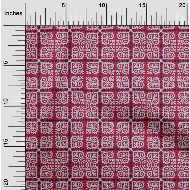 oneOone Cotton Flex Fabric Arrow|Swirl & Floral Block Print Fabric By Yard 40 Inch Wide