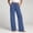 Blue, variant on YTCAMLO Womens Cotton Pants Elastic High Waist Casual Palazzo Trousers with Pockets Casual Lightweight Breathable Flowy Wide Leg Pants