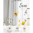 thumbnail image 6 of Spring Yellow Floral Sheer Curtains 45 Inch Length 2 Panels Set for Living Room/Bedroom, Farmhouse Country Flower Butterflies Kitchen Curtains Grommet Semi-Sheer Curtains Window Treatments 42"x45"x2, 6 of 7