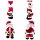 thumbnail image 5 of Matsuzay Muñeco navideño de Papá Noel que canta, de juguete para niños, decoración navideña, adorno móvil con pilas, Adorable pie Kits de decoración para fiestas, 5 of 6