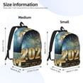 thumbnail image 3 of Honeii 2025 New Year 5 Print Canvas College Laptop Backpack, Durable Rucksack Travel Notebook Bag School Backpack Book Bag for Men Women-Medium, 3 of 7