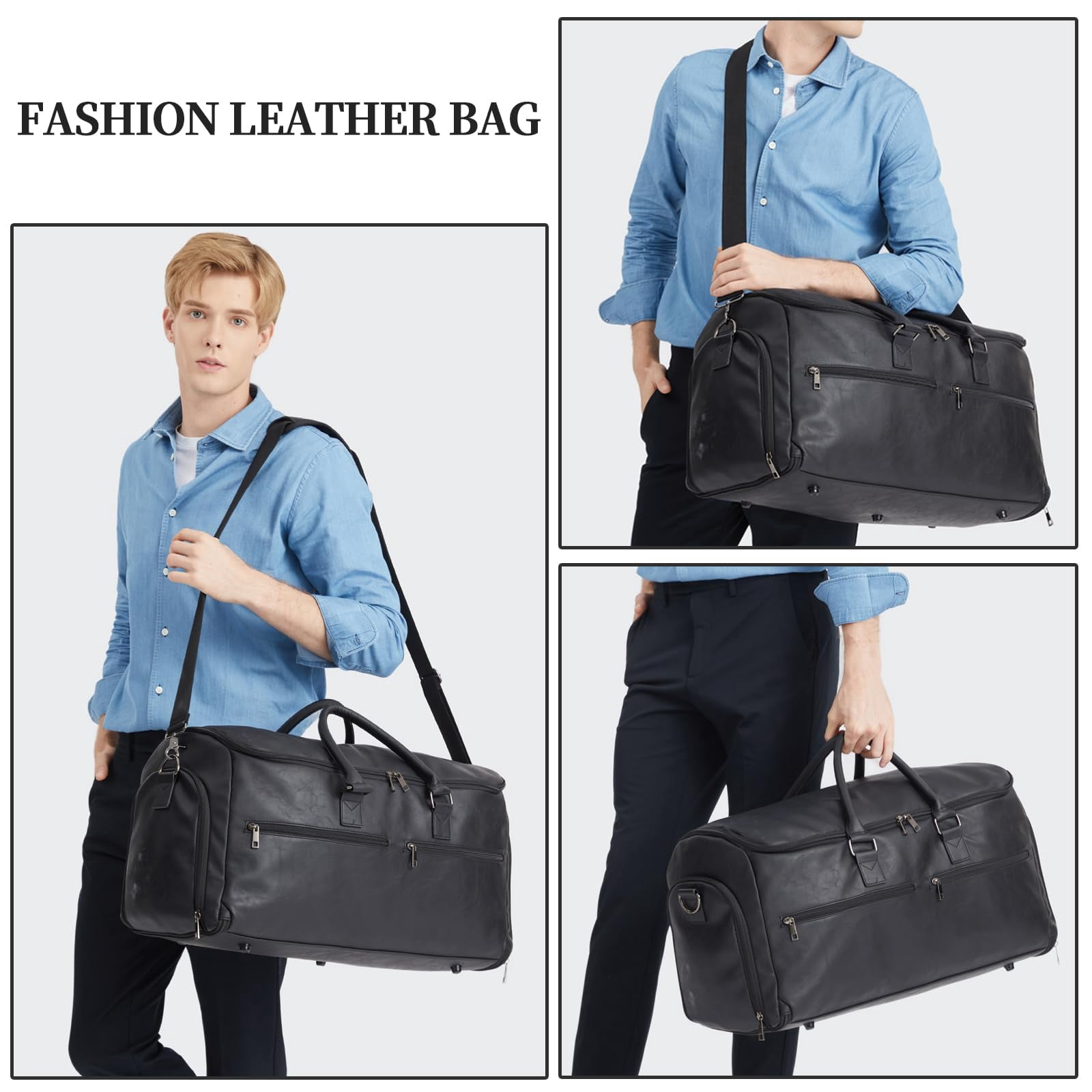 Carry On Garment Bag for Travel, Convertible Travel Garment Bag for Men Women, 2 in 1 Hanging Suitcase Suit Business Travel Bag