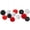 Black and White Red, variant on Purple-White Lavender Party Decorations Paper Flowers Lanterns - 15PCS Birthday Graduation Tissue Pom Poms Streamers, Baby Bridal Shower Wedding Retirement Bachelorette Hanging Supplies Decor