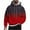 Red, variant on Men's Sweatshirts Color Block Drawstring Hoodies Casual Fashion Pullover Hooded with Pockets Rose Gold XL