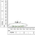 thumbnail image 2 of Gem Stone King 2.78 Ct Round Cabochon White Simulated Opal Green Peridot 925 Silver Tennis Bracelet for Women, 2 of 3