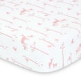 The Peanutshell Fitted Crib Sheets for Girls, 2 Pack Set, Woodland