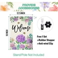 thumbnail image 5 of Summer Spring Hydrangea House Flag Double Sided 28x40 Inch, Purple Blue Flower Floral Welcome Garden Flag Burlap Vertical Seasonal Farmhouse Yard Outdoor Decoration (Large), 5 of 5