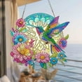 thumbnail image 3 of Vggrvlo Stained Glass Window Hanging Hummingbird Ornament Suncatcher for Birthday, Women, Men, Wife, Aunt, and Mom for Christmas Tree Decoration, Birthday Gift for Mom, 3 of 5