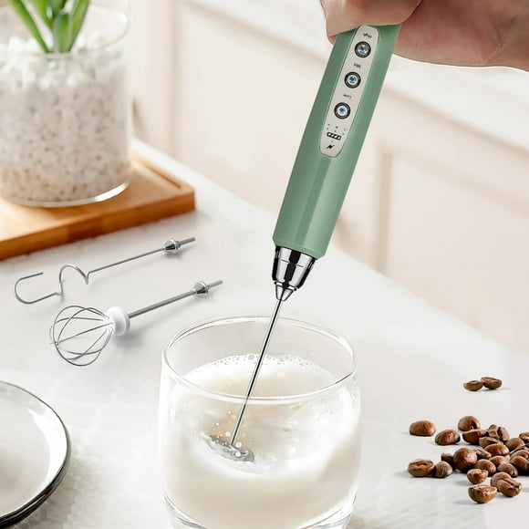Milk Frother Sakgos, portátil recargable, eléctrico, 3 velocidades