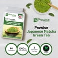 thumbnail image 2 of Japanese Matcha Green Tea Capsules 1000mg Per Serving I 60 Vegan Matcha Capsules I High Strength Green Tea Supplement I No Artificial Flavours or Colourings I Made in The UK by Prowise Healthcare, 2 of 6