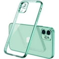 thumbnail image 1 of Crystal Clear Compatible for iPhone 12 Pro Max Case, [Against-Yellowing] Slim Yet Shockproof Soft Silicone Sturdy Thin Phone Case Compatible for iPhone 12 Pro Max Luxury Square Frame Plating Cases, 1 of 5