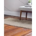 thumbnail image 5 of Unique Loom Davos Shag Collection Area Rug - Solid (2' 7" x 20' Runner Linen), 5 of 6