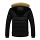 thumbnail image 3 of KIHOUT Ofertas Chaqueta gruesa de invierno cálida para exteriores para hombre, chaqueta con capucha y bolsillo con cremallera, 3 of 3