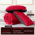 thumbnail image 3 of Yalamila Twin Size Comforter Set 2-Piece All-Season Down Alternative Reversible Comforter Set,Red/Black,200GSM Cooling Quilted Duvet Insert,95 GSM Soft Cover Bed in a Bag, 3 of 8