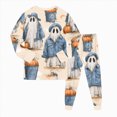 thumbnail image 6 of Zuwimk Toddler Girl Boys Kids Pajamas Halloween Funny Graphic Pjs Long Sleeve Snug fit 2pcs Jammies,Y022-Blue, 6 of 9