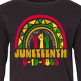 thumbnail image 4 of Inktastic Juneteenth 6-19-1865 Rainbow Long Sleeve Youth T-Shirt, 4 of 5