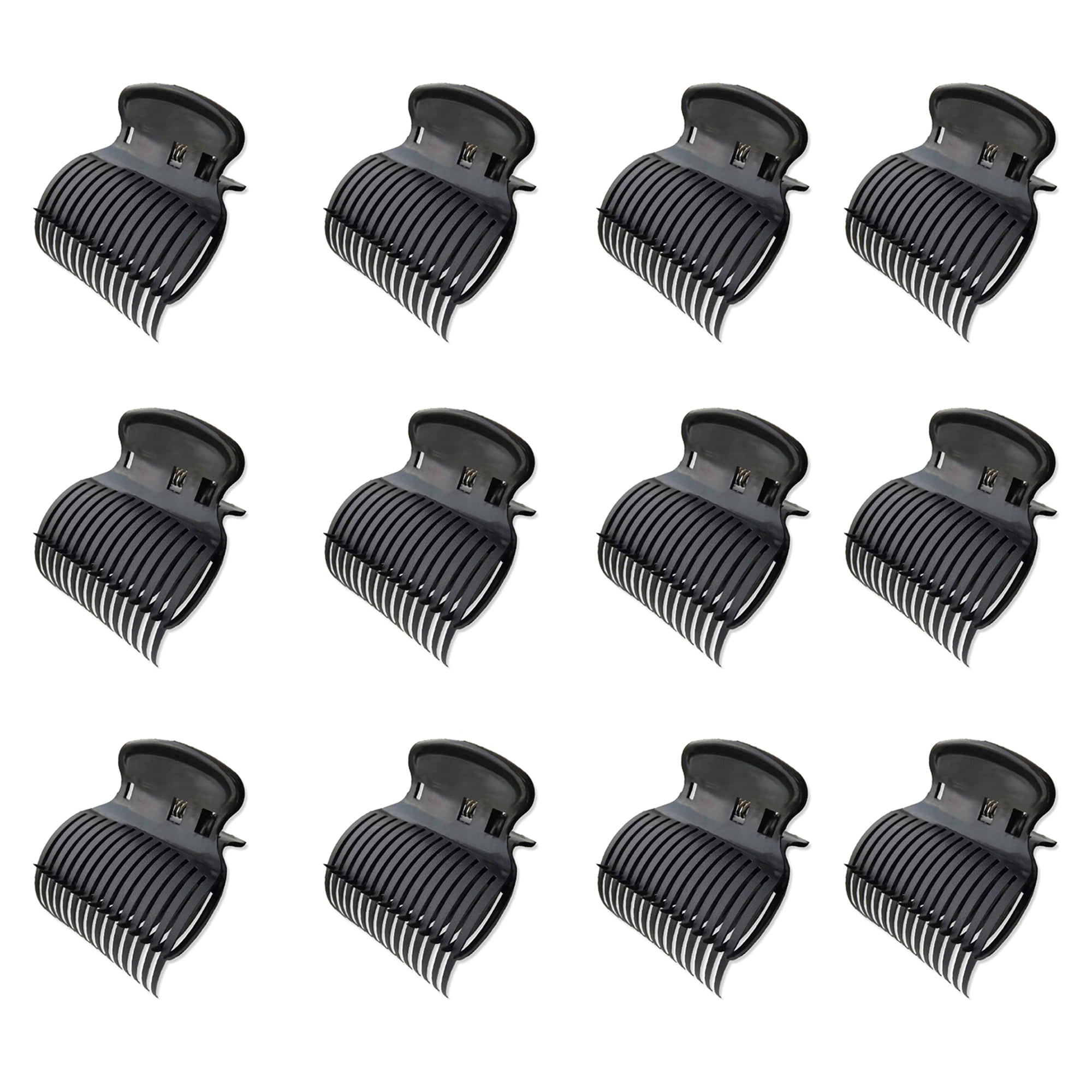 Faroot Hot Roller Clips Hair Curler Claw Clip Replacement Hair Section Styling Jaw Clamps Tool Black Pack Of 12