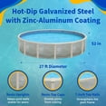 thumbnail image 3 of Blue Wave Trinity 27-ft Round 52-in Deep Steel Wall Above Ground Pool Package with 7-in Top Rail, 3 of 7