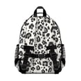 thumbnail image 3 of Black and White Leopard Pattern Backpack for School,Cute School Bag,Schoolbag with Adjustable Shoulder Straps & Padded Back,15.25"x11.5"x5.25", 3 of 5