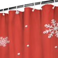 thumbnail image 3 of Red Christmas Snowflake Pattern Shower Curtain 72"x84" ,Bathroom Decorative Shower Curtains Set with 12 Hooks,Modern Waterproof Washable Shower Curtain, 3 of 6