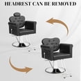 thumbnail image 6 of UBesGoo Hydraulic Salon Chair, Heavy Duty 360° Swivel Barber Styling Chair w/Headrest, Black, 6 of 9