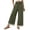 Deep Green, variant on Yungyresw Womens Wide Leg Palazzo Pants Lace Hem Elastic Smocked Waist Casual Pants Lightweight Straight Trousers With Pockets Coffee 2XL