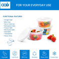 EDI Disposable Round Deli Containers (12 oz, 50 sets) BPA Free, Heavy