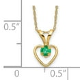 thumbnail image 3 of 14k Madi K 3mm Emerald Heart Birthstone Necklace 15 Inch, 3 of 5