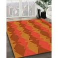 thumbnail image 3 of Ahgly Company Machine Washable Indoor Rectangle Transitional Neon Orange Area Rugs, 7' x 10', 3 of 7