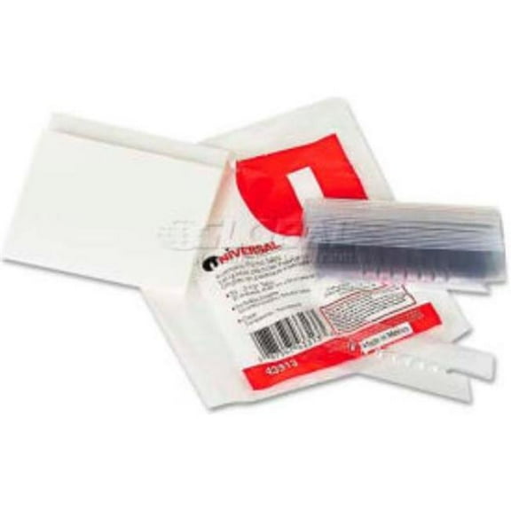 Universal B1428225 Hanging File Folder Plastic Index Tabs - 0.33 Tab Cut - 3.5 in. Tab - Clear - Pack of 25