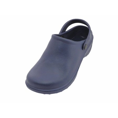 

Shoes8teen Women s Clogs with Strap Gardening Nursing Medical Work Mule Navy 9